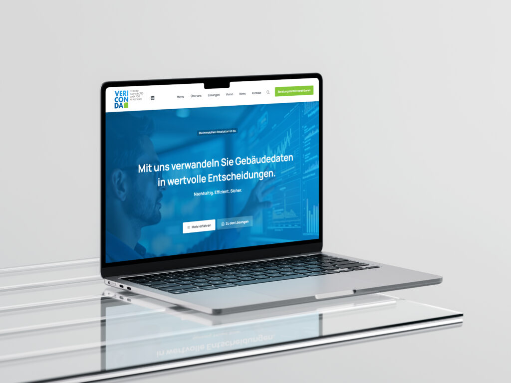 VERICONDA Mockup Webseite